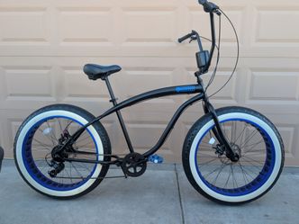 26"x4.0. SIKK MENS BEACH CRUISER BIKE. (L/G). 1X7-SPEEDS. EXCELLLENT CONDITION WITH FRESHLY TUNE UP 👌🏼
