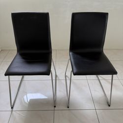 IKEA Faux Leather Chairs - Set Of 2