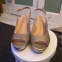 Dream Pairs, Gold, Size 7