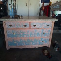 Vintage Ornate Wood Dresser