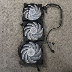 Cooler Master 120mm PC Fans (3x) + 4-Pin PWM Splitter