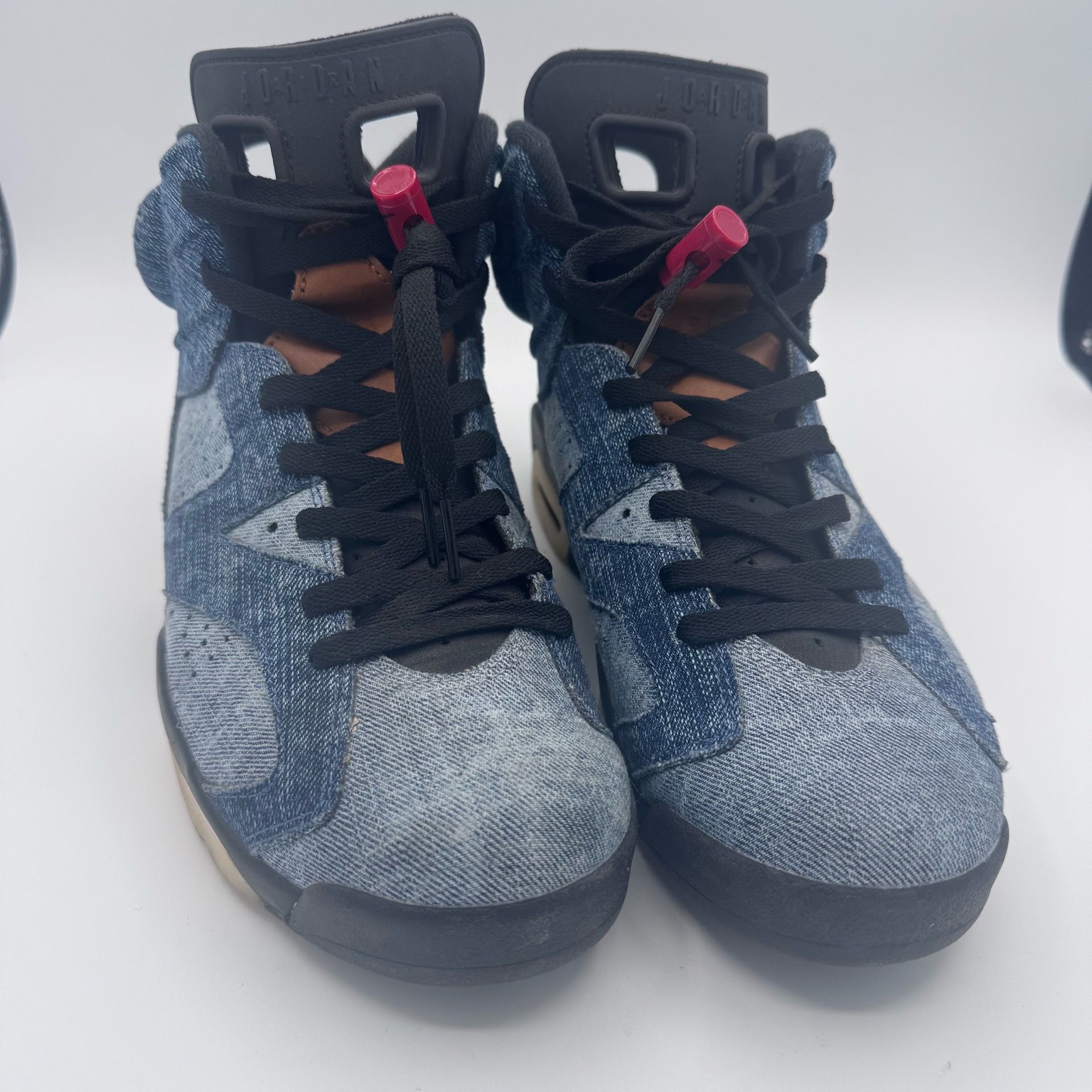 Nike Air Jordan 6 Retro Washed Denim/Sail-Varsity Red Men's sz 9.5 CT5350-401