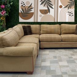 (Free Delivery 🚚) Dark Tan 4-Piece Modular Couch🛋️ 