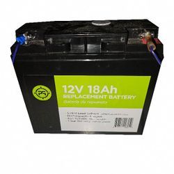 12 volt 18 AH sealed lead acid (SLA) rechargeable battery