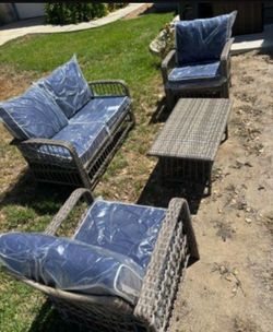 Four-piece patio furniture set outdoor patio furniture high quality deep seating cushions 🚎🆕🚛