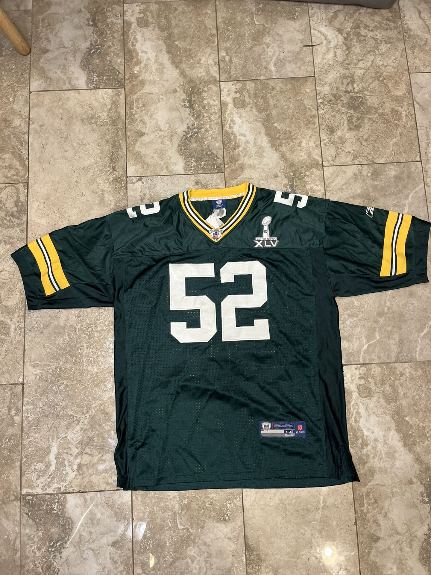 Brand New Reebok Green Bay Packers Matthews Rep stitched Jersey Size 56