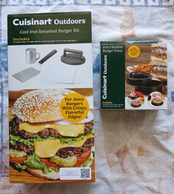 Brand new! (2) pc Cast Iron Smashed Burger Kit