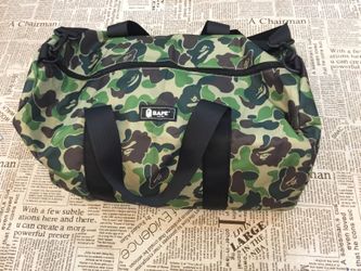 A bathing ape bape camo duffel gym bag