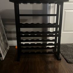 20 Bottle Wine Rack With 18 Wine Glass Holder Rack