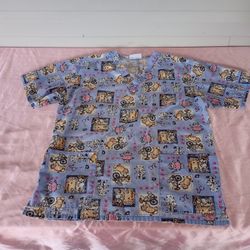 Veterinary Apparel Blue Scrub Unisex Size L 