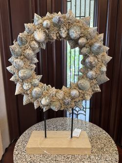Unique Shell Wreath 12” in Diameter  17” High, Brand New