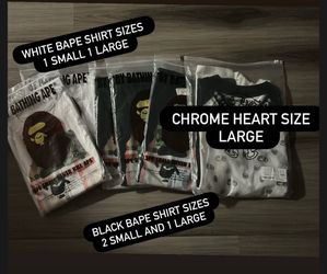 Bape shirts and chrome heart