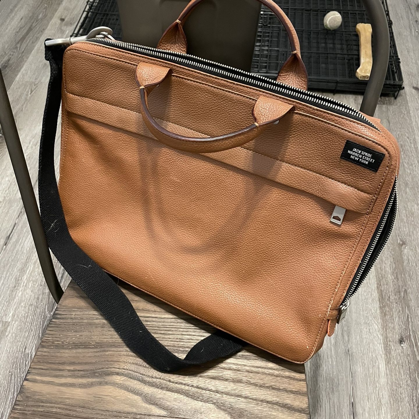 Jack Spade Warren Street New York Distressed Leather Satchel for