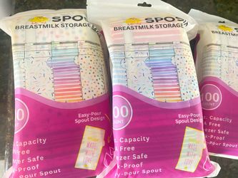 Breast milk storage bags