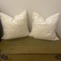 Ivory Faux Velvet Pillows