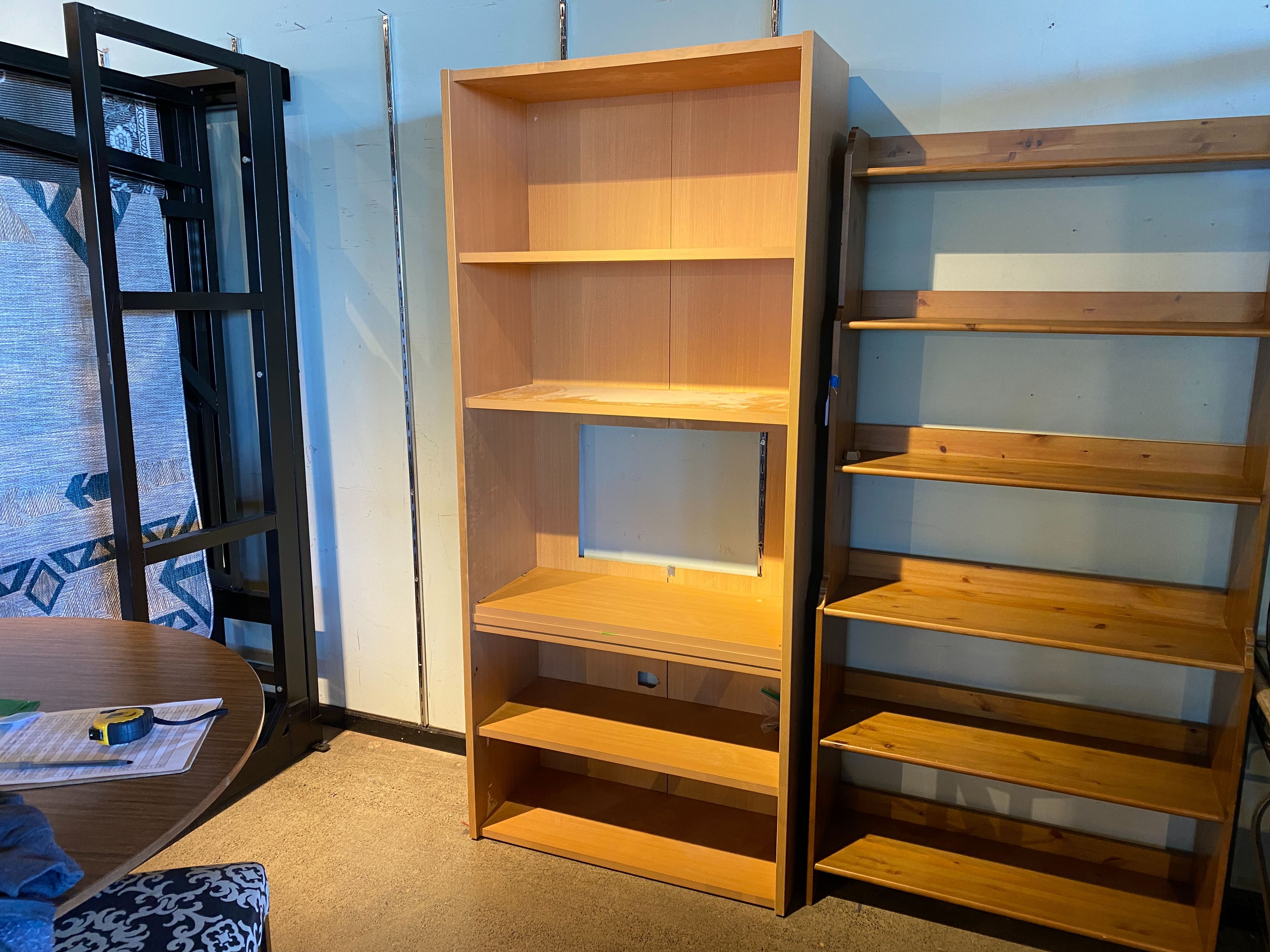 Light Wood Bookcase with Shelves