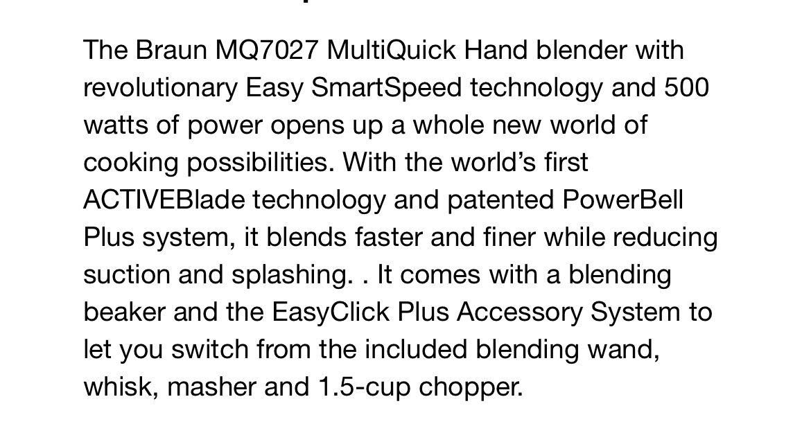 MultiQuick Immersion Hand Blender (1.5-Cup Food Processor, Whisk, Beaker,  Masher) - MQ7027
