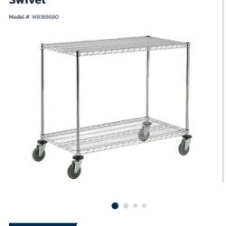 Commercial 2 Tier Metal Shelves Racks