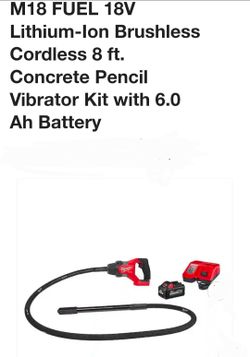Milwaukee M18 concrete vibrator kit,New