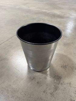 Small Metal Trash Can / Wastebasket – Black Interior