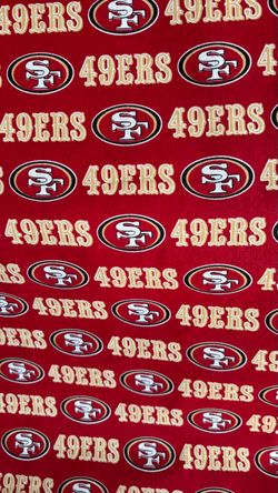 San Francisco 49ers Cotton Fabric by Yard 36”x 60”