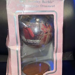1997 Holiday Barbie 4” Decoupage Ornament 