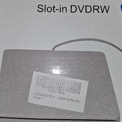 Super Slim USB2.0 Slot-In DVDRW Portable Burner For Apple Macbook