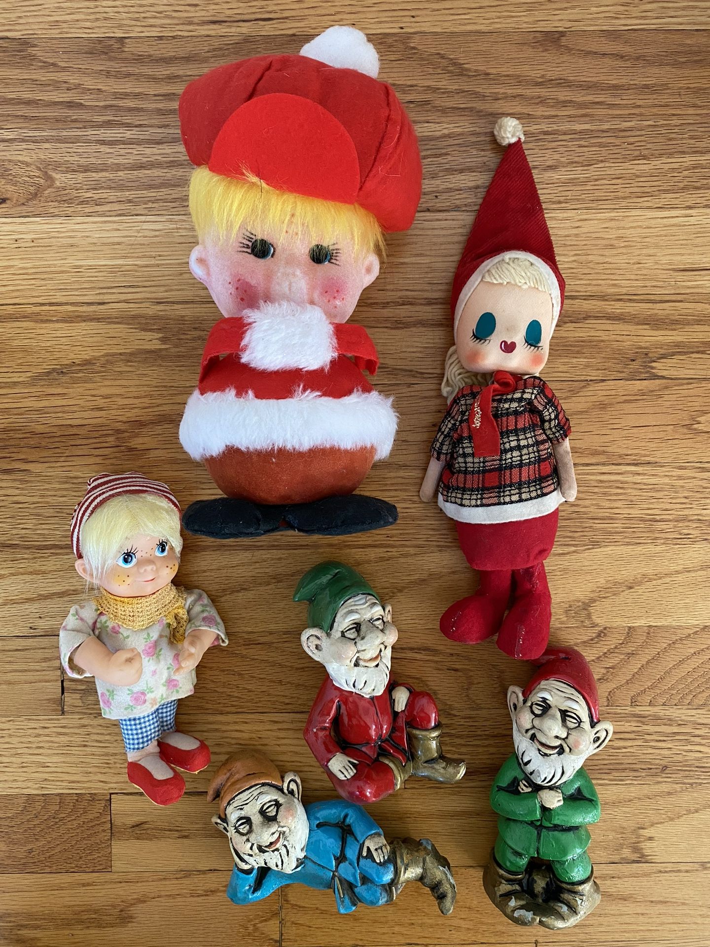 Vintage 60s 70s Christmas Holiday Elves Gnomes Japan