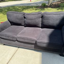 Black Three-seater Sofa