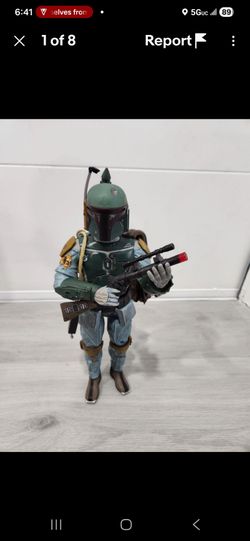Star Wars Boba Fett Action Figure 13.5" Disney Store Talking Interactive