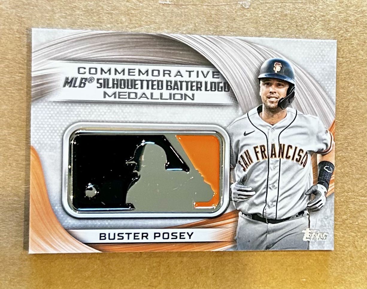 2022 Topps Series 1 - Mlb Logo Medallion Commemorative Relics Buster Posey...