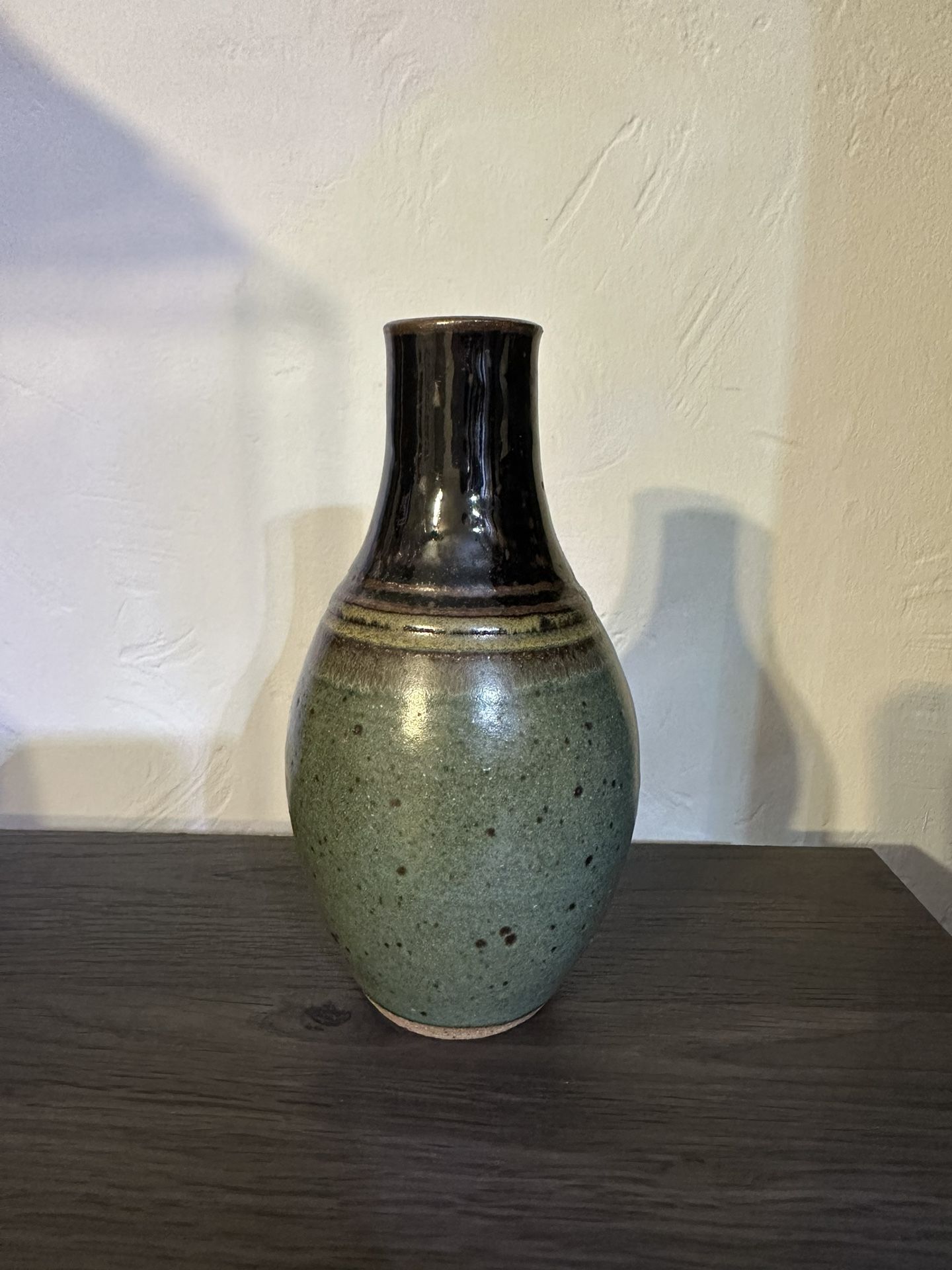 Small Signed Vintage Pottery Bud Vase 