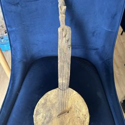 African Hand Carved Guitar Kenya