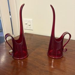 Swung glass Candle Holders/vases