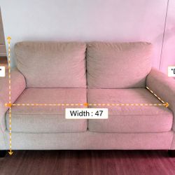 Set of 2 Beige Sofas – Clean, Comfortable, Quick Pickup