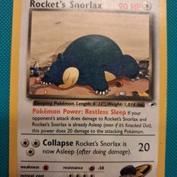 1999 Pokémon Rocket's Snorlax Pokémon card 