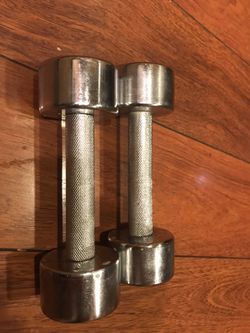 5 lbs set of two chrome dumbbells