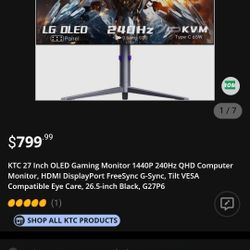Oled Gaming Monitor 240hz .3ms