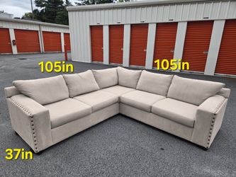 FREE DELIVERY Couch Sofa Sectional 2 Piece Cream