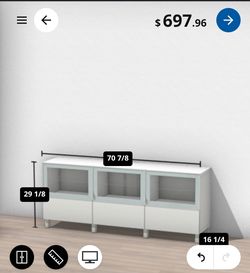 IKEA Besta Full TV Stand Set W/ Lights