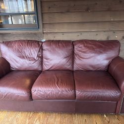 Leather sleeper sofa For Sale