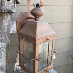 Copper tone metal Outdoor Light Fixture