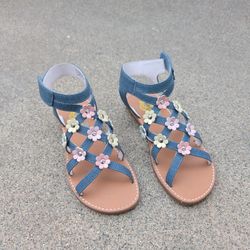 Rachel Shoes Blue and Pink Floral Sandals