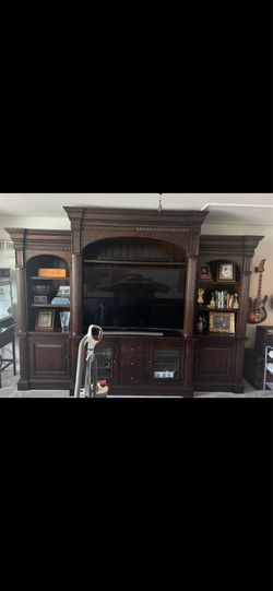 Large Entertainment Center-Solid Cherry Wood