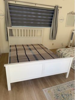 FREE Used White IKEA Bed Frame (some damage)