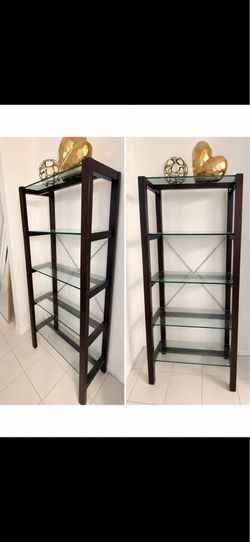 Crate and barrel glass shelf
