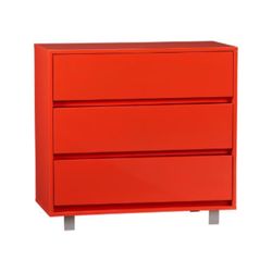 CB2 Modern Lobster Red Dresser