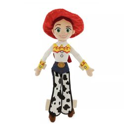 DISNEY STORE TOY STORY 4 JESSIE COWGIRL PLUSH 16 1/2" H RED HAT ANDY ON FOOT NWT