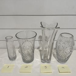 Set Of Crystal Vases