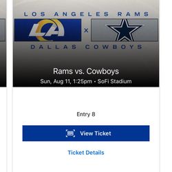 Cowboys Vs Rams  Tickets!!